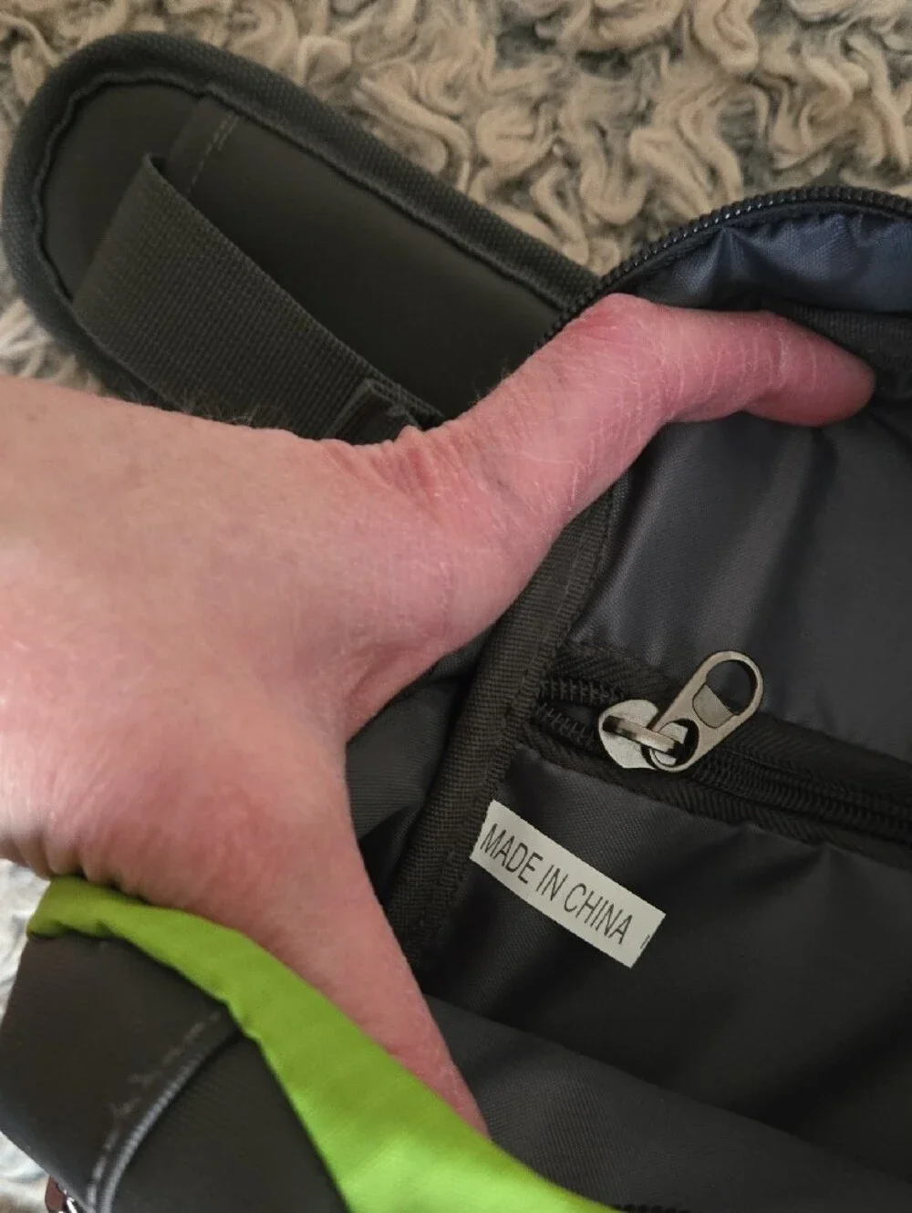 Let's Go Fido Lime Green & Gray Crossbody Bag Carrying for Your Pet's Gear